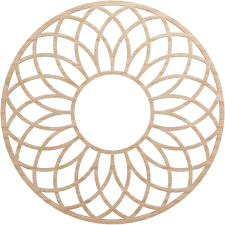 Ekena Millwork Cannes Wood Fretwork Pierced Ceiling Medallion, Alder, 30"OD x 10 1/4"ID x 1/4"T CMWP30X30X0250CNAL